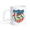 American Shorthair Cat USA Print Coffee/Tea Mug - white