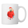 Scarlet macaw Parrot Print Coffee/Tea Mug - white