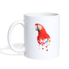 Scarlet macaw Parrot Print Coffee/Tea Mug - white