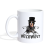 Bernese Mountain Dog WildWest Print Coffee/Tea Mug - white