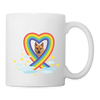 Finnish Spitz Rainbow Print Coffee/Tea Mug - white