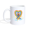 Finnish Spitz Rainbow Print Coffee/Tea Mug - white