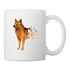 Finnish Spitz Art Print Coffee/Tea Mug - white