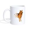 Finnish Spitz Art Print Coffee/Tea Mug - white