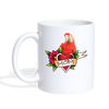 Scarlet macaw Parrot Print Coffee/Tea Mug - white