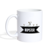 Parson Russell Terrier Hipster Print Coffee/Tea Mug - white