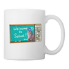 Scottish Fold Cat "Welcome to school" Print Coffee/Tea Mug - white