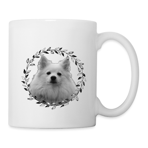 American Eskimo Dog Print Coffee/Tea Mug - white