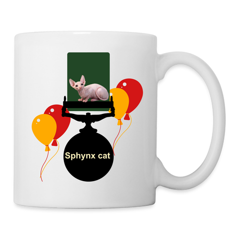 Sphynx cat Medal Print Coffee/Tea Mug - white