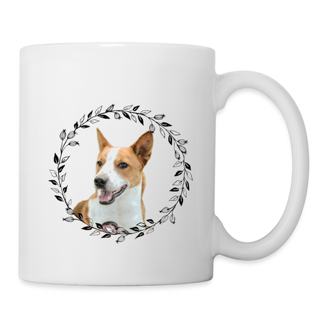 Basenji Dog Print Coffee/Tea Mug - white