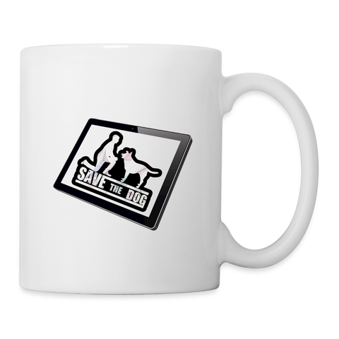 Save the Dog in Frame Print Coffee/Tea Mug - white