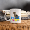 Cat "Peace not war" Print Coffee/Tea Mug - white