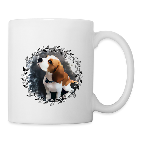 Beagle Print Coffee/Tea Mug - white