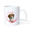 Cute Beagle On Heart Print Coffee/Tea Mug - white