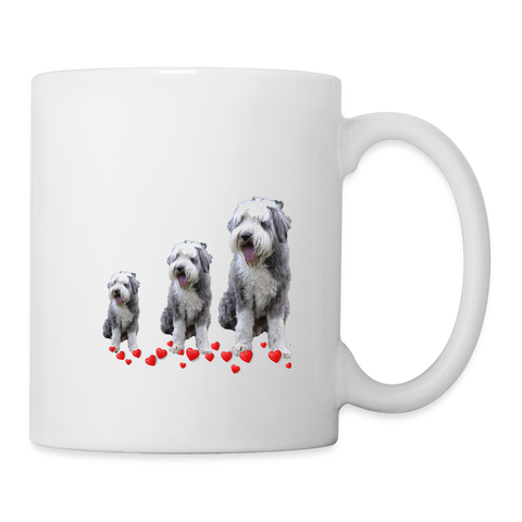 Bearded Collie Print Coffee/Tea Mug - white