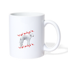 Bedlington Terrier With Heart Print Coffee/Tea Mug - white