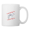 Bedlington Terrier With Heart Print Coffee/Tea Mug - white