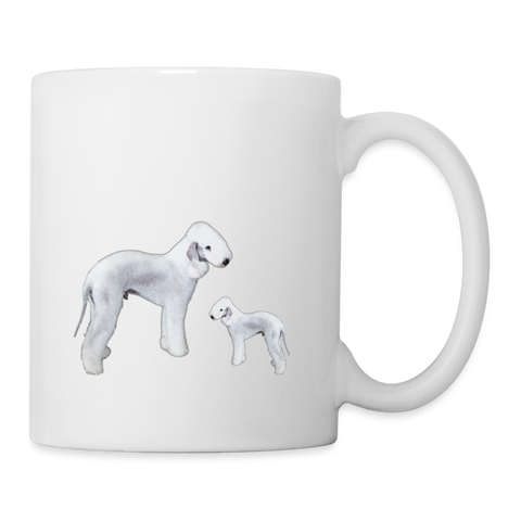 Bedlington Terrier Print Coffee/Tea Mug - white