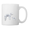 Bedlington Terrier Print Coffee/Tea Mug - white