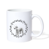 Lovely Bedlington Terrier With Heart Print Coffee/Tea Mug - white