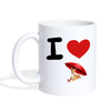 I Love Basenji dog Print Coffee/Tea Mug - white