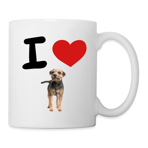 Border Terrier Print Coffee/Tea Mug - white