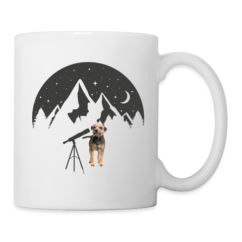 Cute Border Terrier Print Coffee/Tea Mug - white