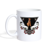 Airedale Terrier Floral Print Coffee/Tea Mug - white