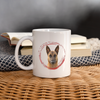 Cute Belgian Malinois Dog Coffee/Tea Mug - white