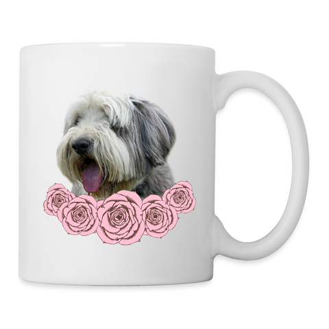 Bearded Collie Print Coffee/Tea Mug - white