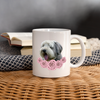 Bearded Collie Print Coffee/Tea Mug - white