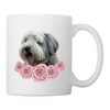 Bearded Collie Print Coffee/Tea Mug - white