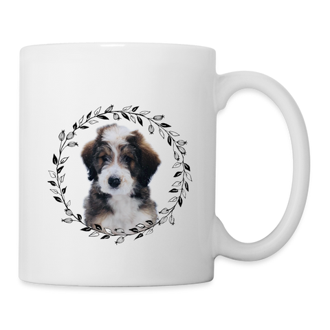 Cute Bernedoodle Dog Coffee/Tea Mug - white