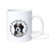 Cute Bernedoodle Dog Coffee/Tea Mug - white