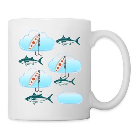 Fish Print Coffee/Tea Mug - white