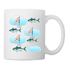 Fish Print Coffee/Tea Mug - white