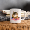 Siberian Cat With Glasses Print Coffee/Tea Mug - white