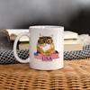 Siberian Cat With Glasses Print Coffee/Tea Mug - white