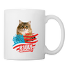 Siberian Cat 4th July Print Coffee/Tea Mug - white