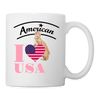 American Bobtail Cat "I Love USA" Print Coffee/Tea Mug - white