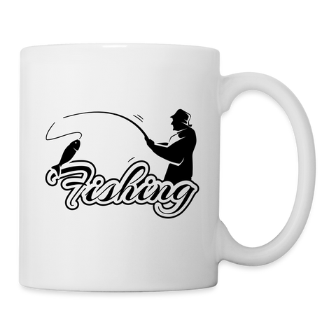 Fishing Print Coffee/Tea Mug - white