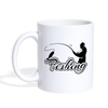 Fishing Print Coffee/Tea Mug - white