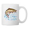 Fish and Lake Print Coffee/Tea Mug - white