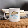 Fish and Lake Print Coffee/Tea Mug - white