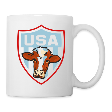 Cow Face Print Coffee/Tea Mug - white