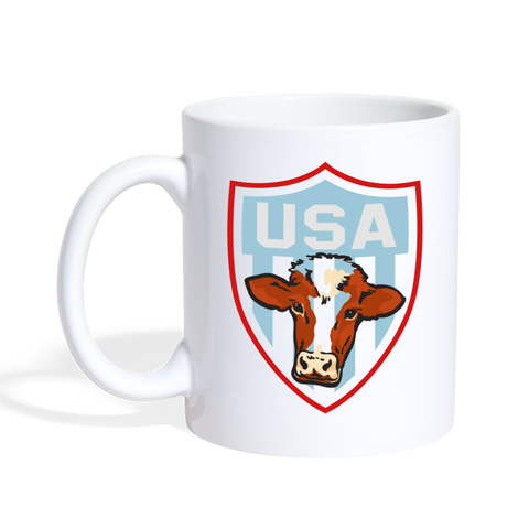 Cow Face Print Coffee/Tea Mug - white