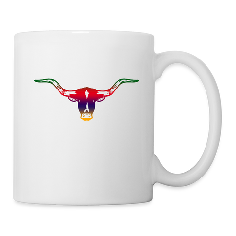 Texas Longhorn Cattle Print Coffee/Tea Mug - white