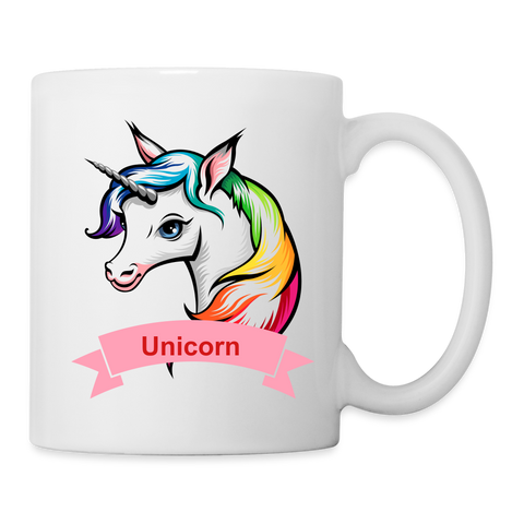 Rainbow Unicorn Print Coffee/Tea Mug - white