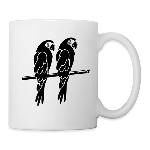 Parrot Print Coffee/Tea Mug - white