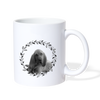 Lovely Bloodhound Print Coffee/Tea Mug - white